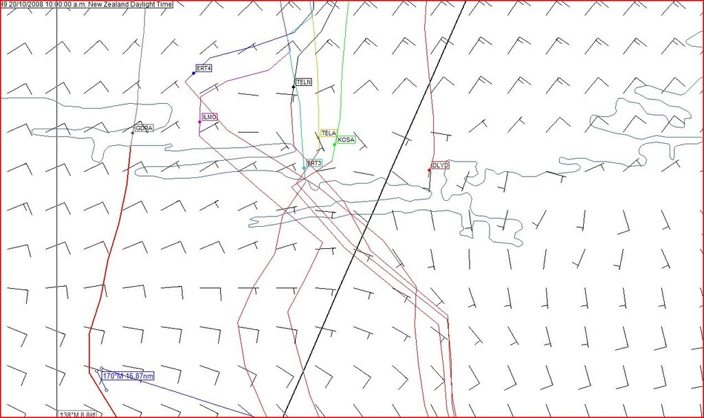 Zoom view of Volvo OR fleet 20-10-2008 @1000hrs &copy; Predictwind.com/iexpedition.org www.predictwind.com